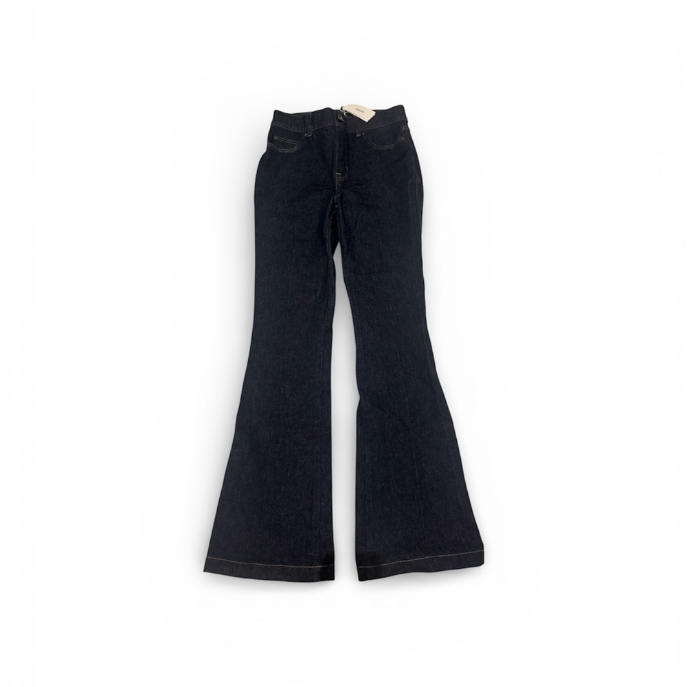 SPANX High Rise Flare Jeans Dark Wash Size M NWT